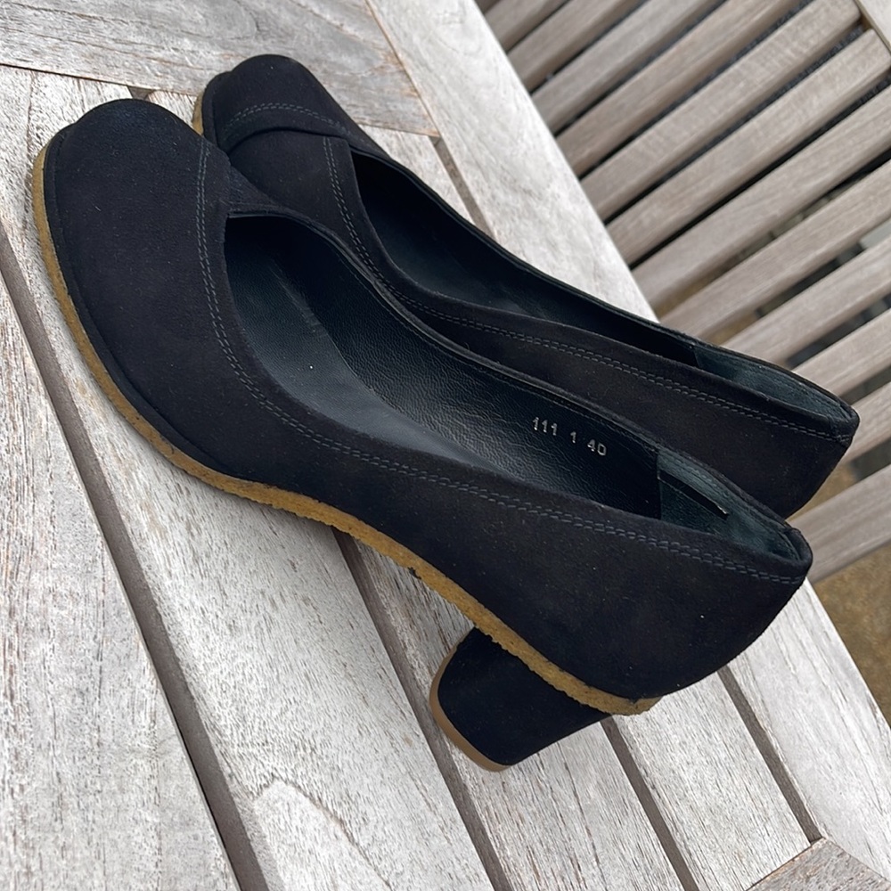 Anthro Audley London (SPAIN) black suede shoes size 40